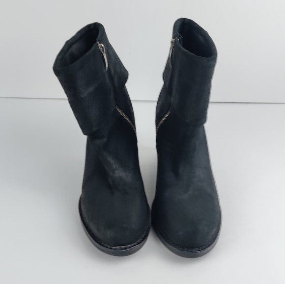 Johnston & Murphy Hidden Wedge Black Leather Brynn Ankle Boot Bootie, Women's 7 - Picture 3 of 8